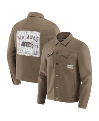 Fanatics - Men'sTan Seattle Seahawks Trucker Full-Button Jacket